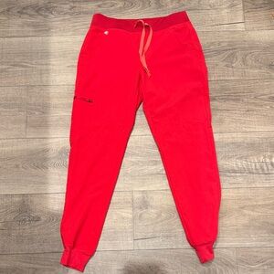 FIGS Technical Collection XS Bright Red Scrub Top